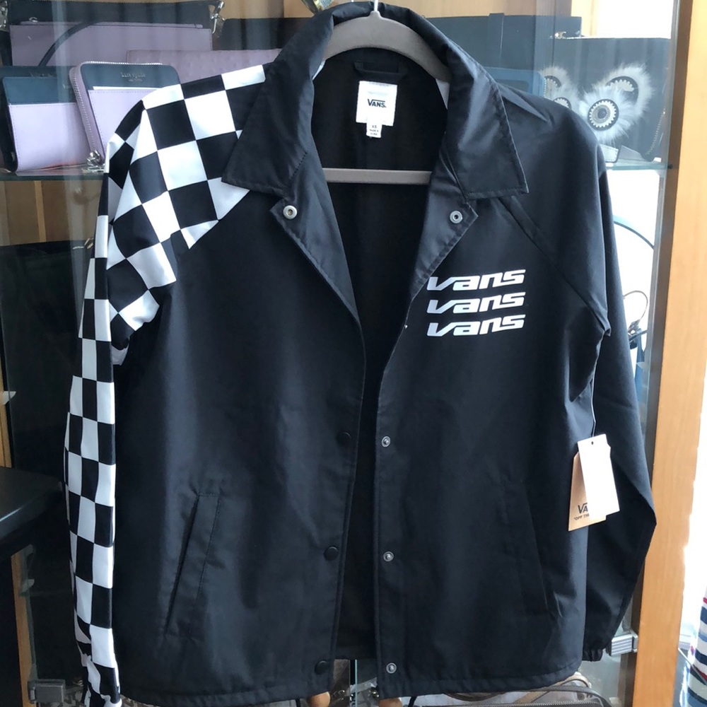 Vans women black windbreaker jacket